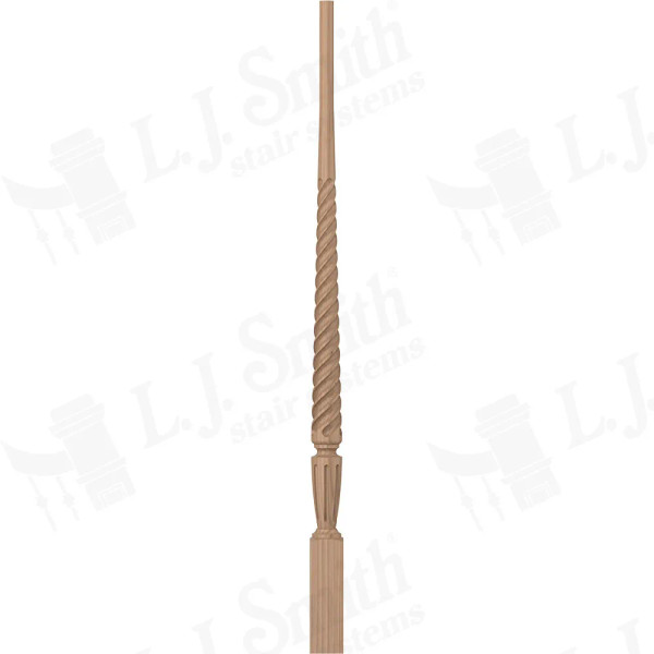 LJT-2015-34 Plain 1 3/4" x 34" Pin Top Twist Baluster