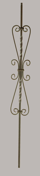 M33144 2982 5-1/4" Heart Scroll 1/2" Iron Baluster