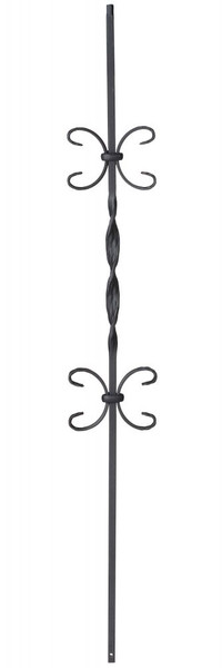 T-CS16.1.11 Double Butterfly 1/2" X 44" Flat Black (Hollow)