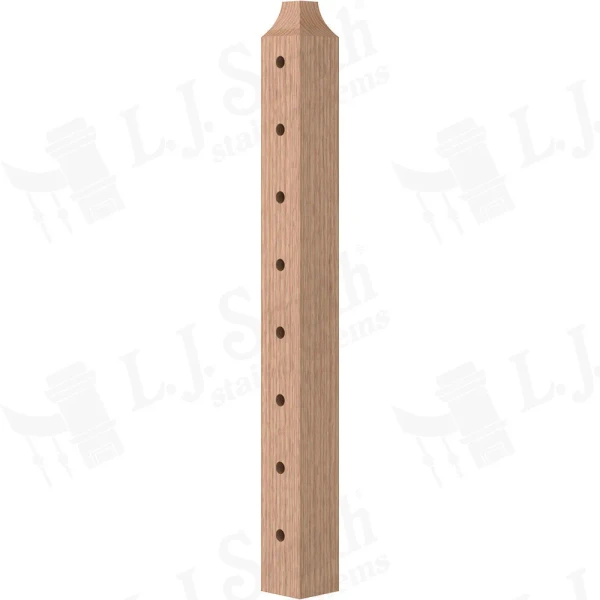 TL-410-39 Level Start/Stop 3 1/2" x 37 3/8" Tube System Newel Post