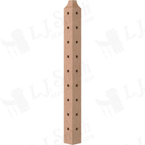 TL-410C-42 Level Corner 3 1/2" x 40 3/8" Tube System Newel Post