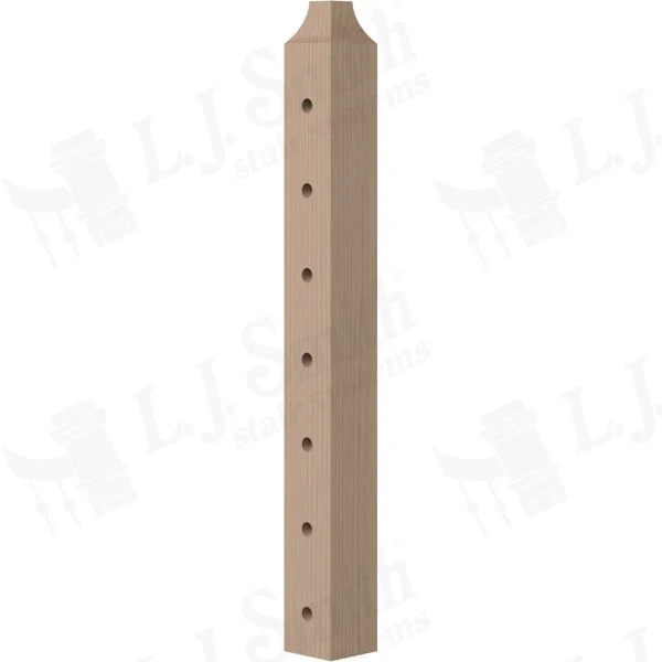 TL-410D-36 Level Down 3 1/2" x 34 3/8" Tube System Newel Post