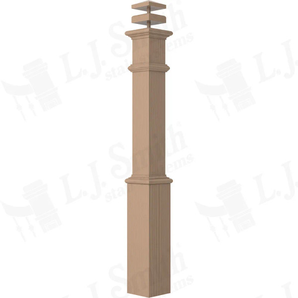 LJP-4591 Plain 6-1/4-in x 55-in Box newel