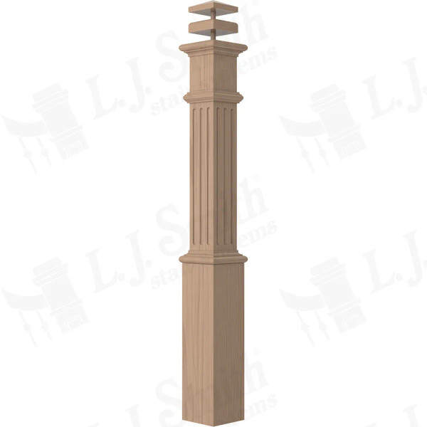 LJF-4591 Fluted 6-1/4-in x 55-in Box Newel