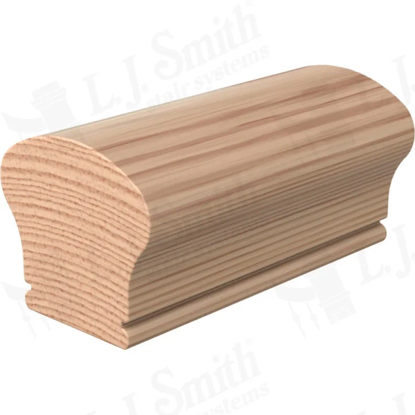 LJ-6W09-14 Poplar Finger Jointed 2-5/8-in x 2-3/8-in Handrail 14' Non-Plowed Handrail