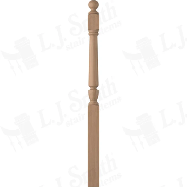 LJP-3042BT 3 1/2" X 58" Longest Utility Newel. (Ball Top)