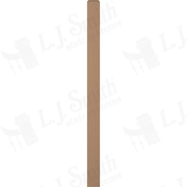 LJ-4003 4" X 58" Intermediate Landing Chamfered Top Newel