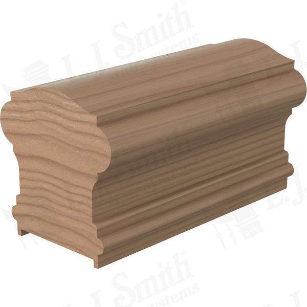 LJ-6900PC-8 Clear Hickory 8' Plowed 1 3/4" Handrail