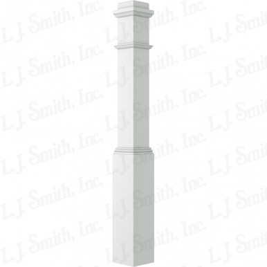 LJ-4091 Primed Traditional Style Box Newel Plain