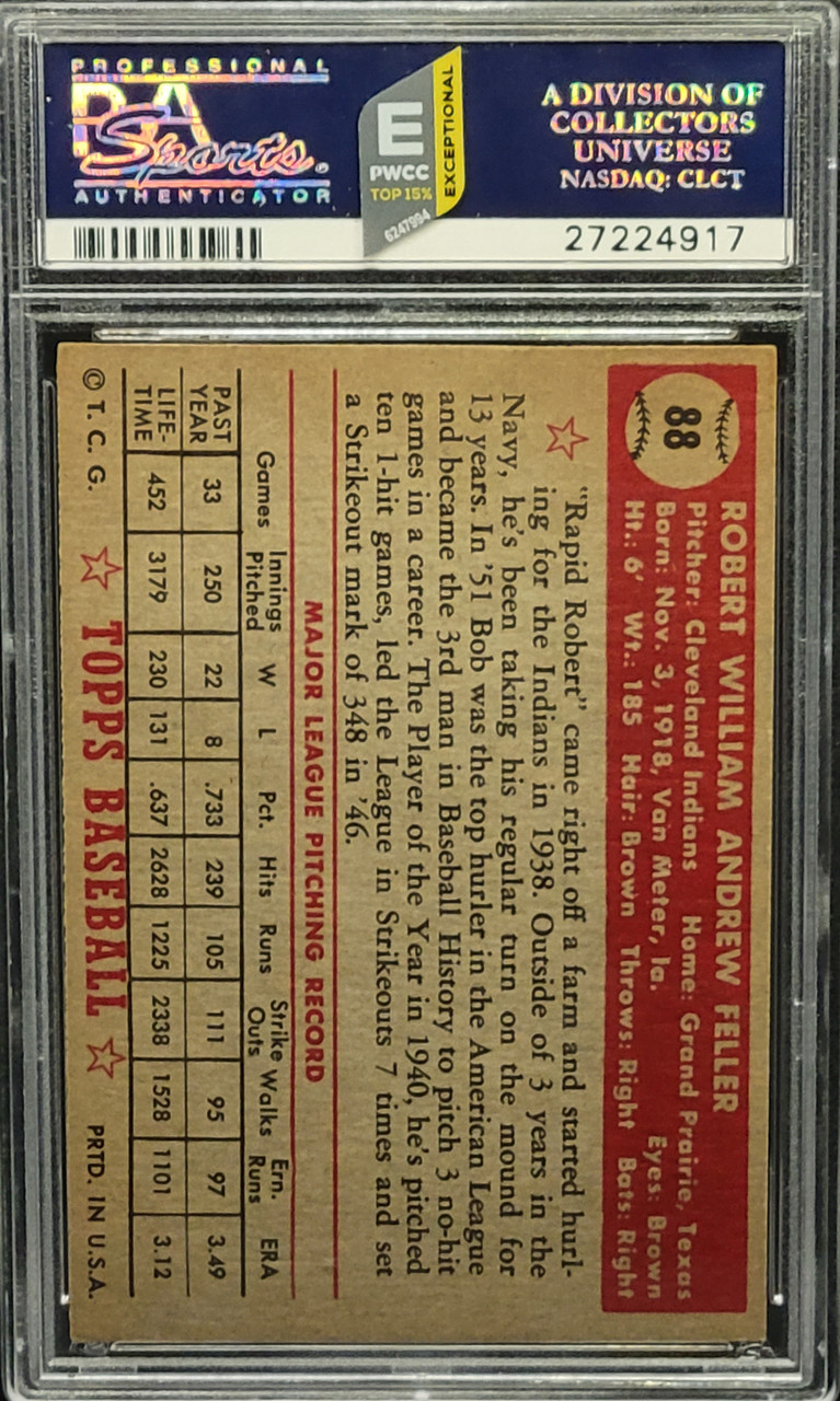 1953 Topps Bob Feller