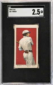 1909 E102 Joe Tinker SGC 2.5