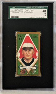 1911 T205 Walter Johnson SGC 40