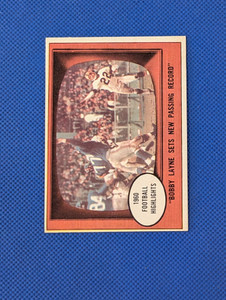 1961 Topps #113 Bobby Layne (sets new passing record) exmt