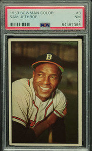1953 Bowman 3 Sam Jethroe PSA 7