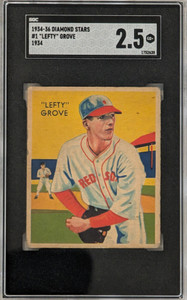 1934 Diamond Stars 1 Lefty Grove SGC 2.5