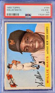 1955 Topps 194 Willie Mays PSA 4.5