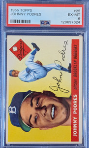 1955 Topps 25 Johnny Podres PSA 6