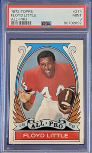 1972 Topps 274 Floyd Little All-Pro PSA 9