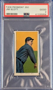 T206 Piedmont 350 Jim Scott PSA 2