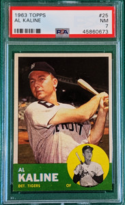 1963 Topps 25 Al Kaline PSA 7