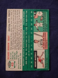 1954 Topps #43 Dick Groat vgex