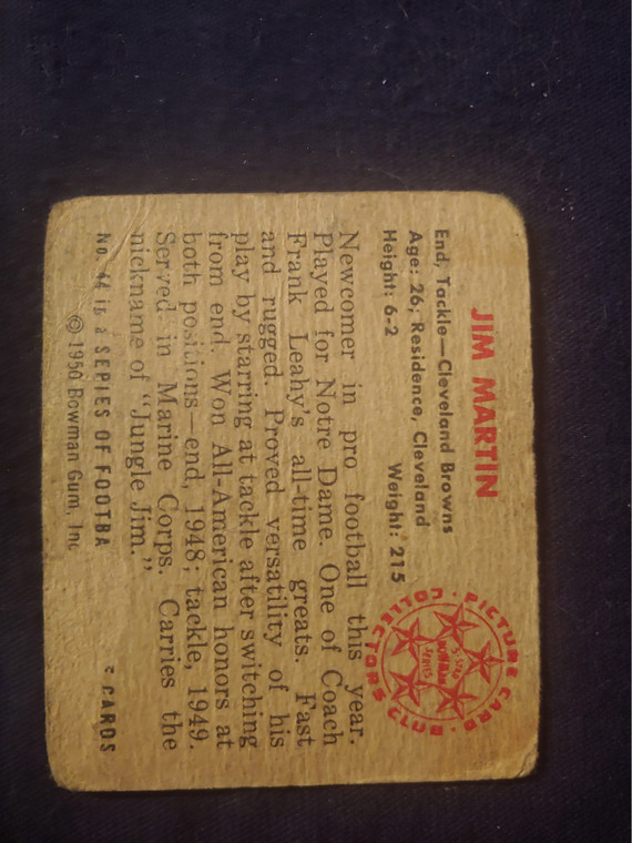 1950 Bowman #44 Jim Martin pr