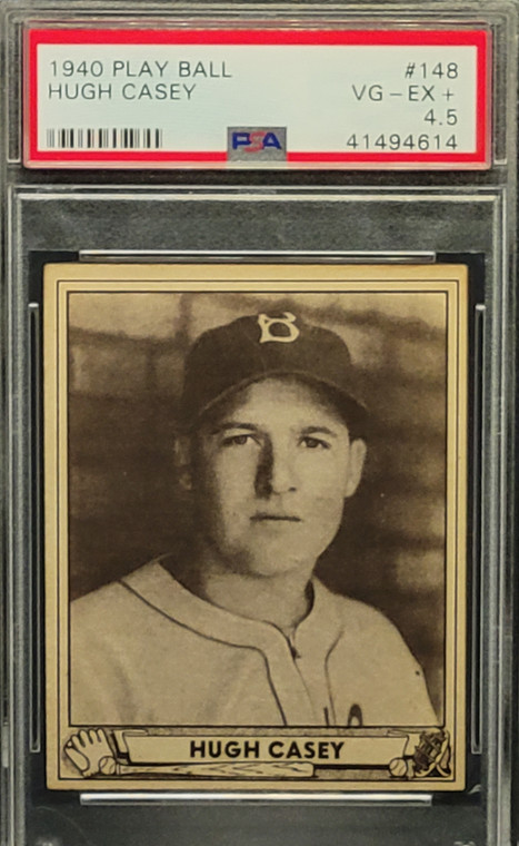 1940 Play Ball #148 Hugh Casey PSA 4.5