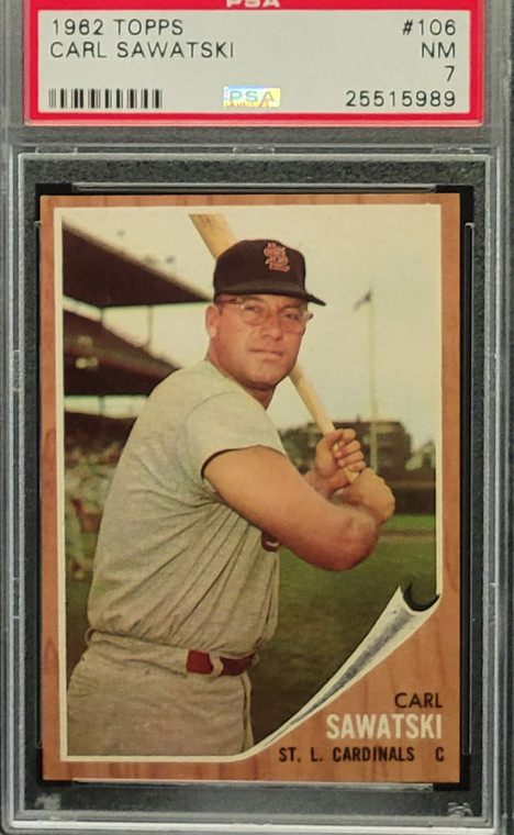 1962 Topps #106 Carl Sawatski PSA 7