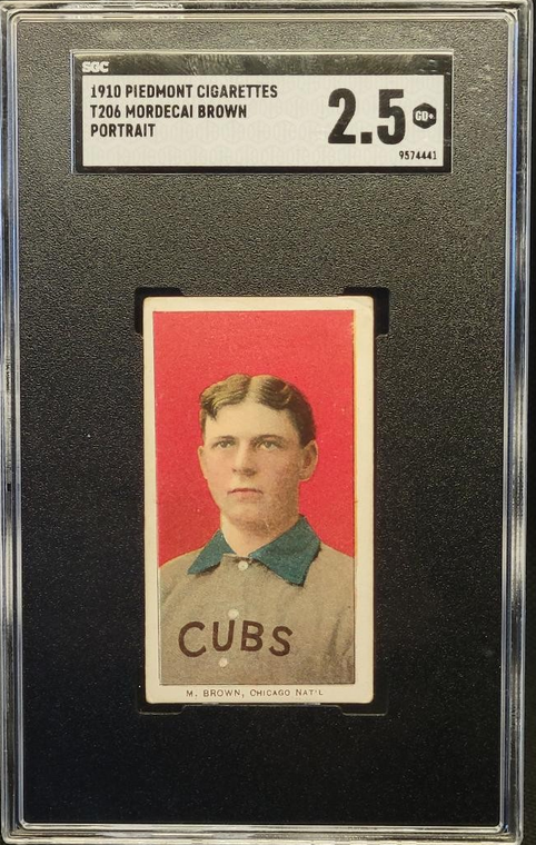 T206 Mordecai Brown (portrait) SGC 2.5