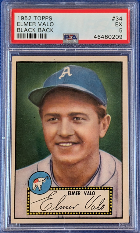 1952 Topps 34 Elmer Valo BB PSA 5