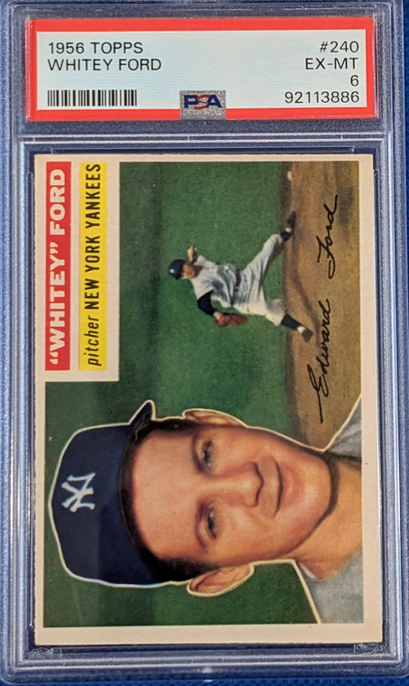 1956 Topps 240 Whitey Ford PSA 6