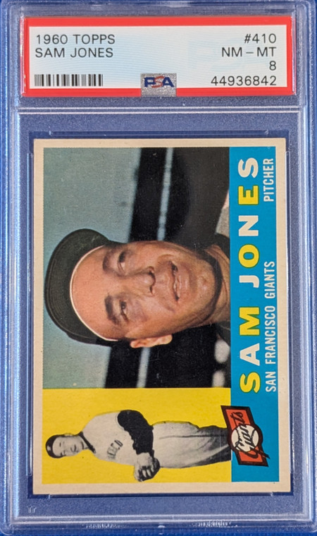 1960 Topps 410 Sam Jones PSA 8