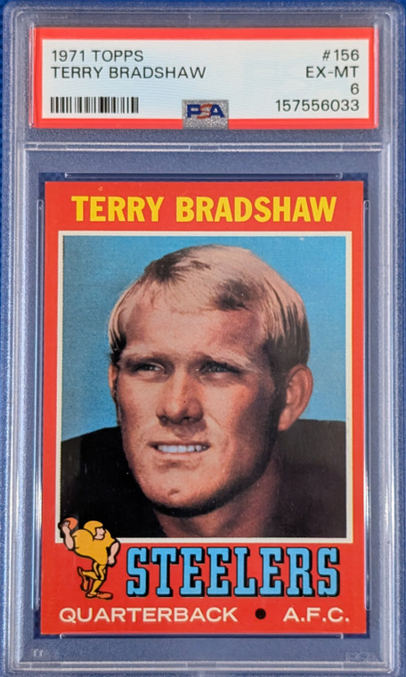 1971 Topps 156 Terry Bradshaw RC PSA 6