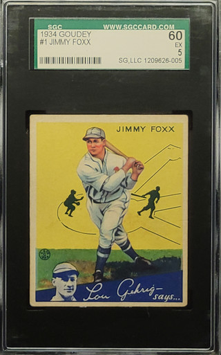 1934 Goudey Jimmie Foxx is One Poor Card