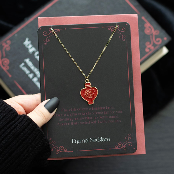 Love Potion Necklace Greting Card