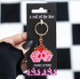 Flaming Dice Keyring