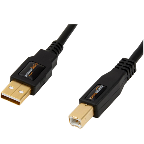 USB-A to USB-B 2.0 cable, 6 Feet