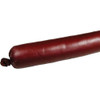 An angled view of a stuffed Mahogany Pre-Stuck Fibrous Casing