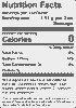 Jerry's Bratwurst Seasoning Nutritional Label