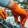 HD Orange Gloves in use