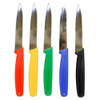 Red, Yellow, Green, Blue, and Black Paring Knives