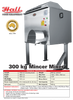 Hall 300 Mixer Grinder with a technical specification chart