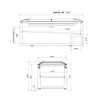 Measurement chart for the AHT Malta 185 Freezer and Chiller