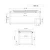 Measurement Chart for the AHT Paris 185 Freezer and Chiller