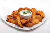 Potato wedges fried with Flavor-Crisp Breading & Batter