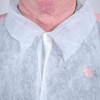 Close-up view of the collar of a Disposable Frock