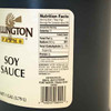 Nutrition Facts and Ingredients on a bottle of Soy Sauce