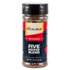 A shaker of Five Pepper Blend seasoning from Excalibur