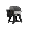 A side shot from the left of the Camp Chef Woodwind Pro 24 Wifi Pellet Grill on a white background with its lid closed