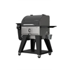 A side shot from the Right of the Camp Chef Woodwind Pro 24 Wifi Pellet Grill on a white background with its lid closed